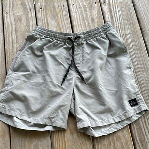 Gray Quicksilver Drawstring Shorts